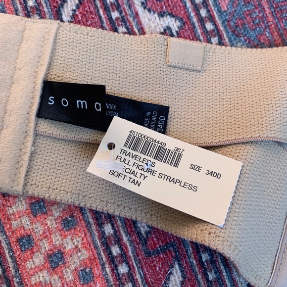 NWT Soma 34DD Travelers Full Figure Strapless Bra - Picture 5 of 6